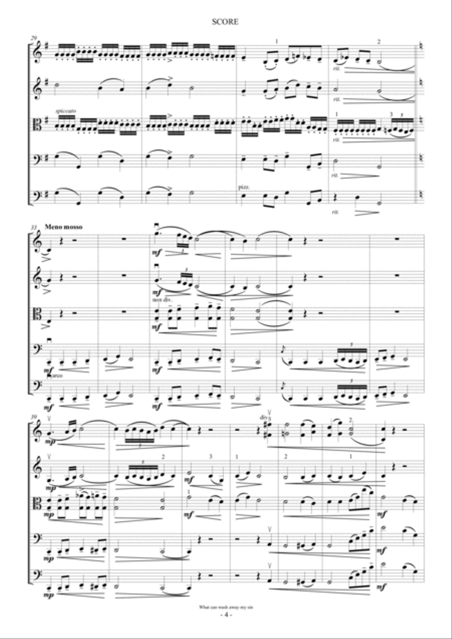 What can wash away my sin (For String Orchestra) String Orchestra scores gallery preview page 4