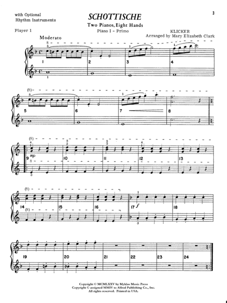 Schottische - Piano Quartet (2 Pianos, 8 Hands)