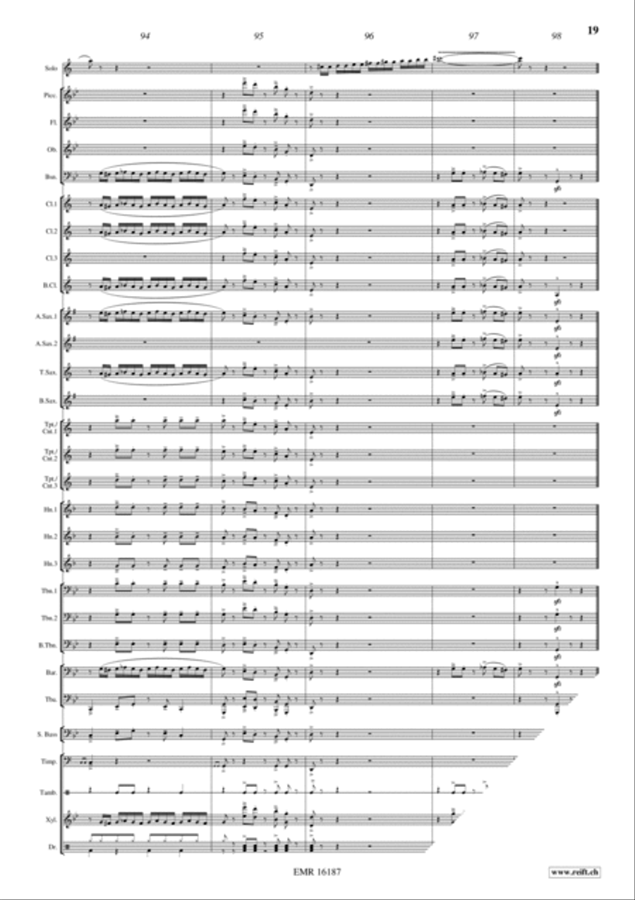 Green Hornet Theme Concert Band scores gallery preview page 12
