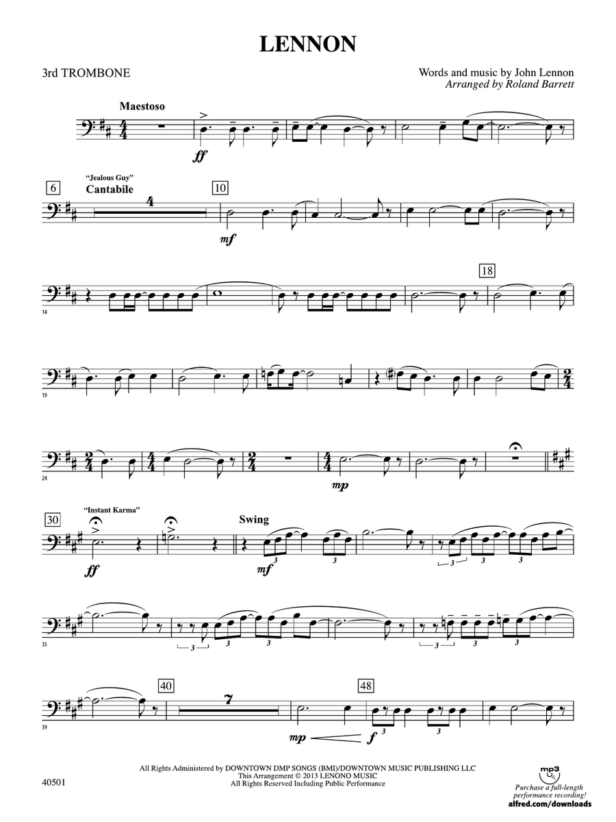 Lennon: 3rd Trombone