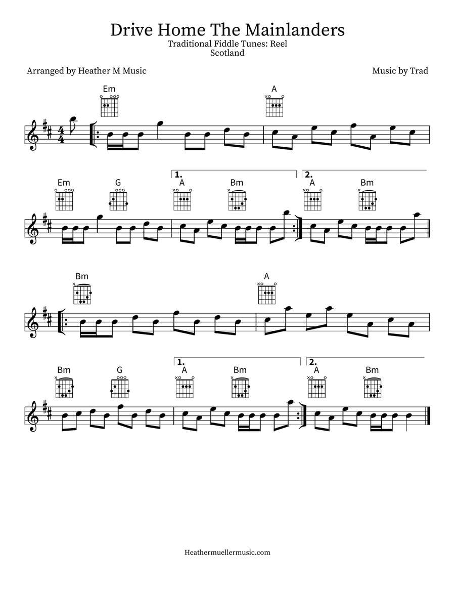 Drive Home The Mainlanders Violin scores gallery preview page 3