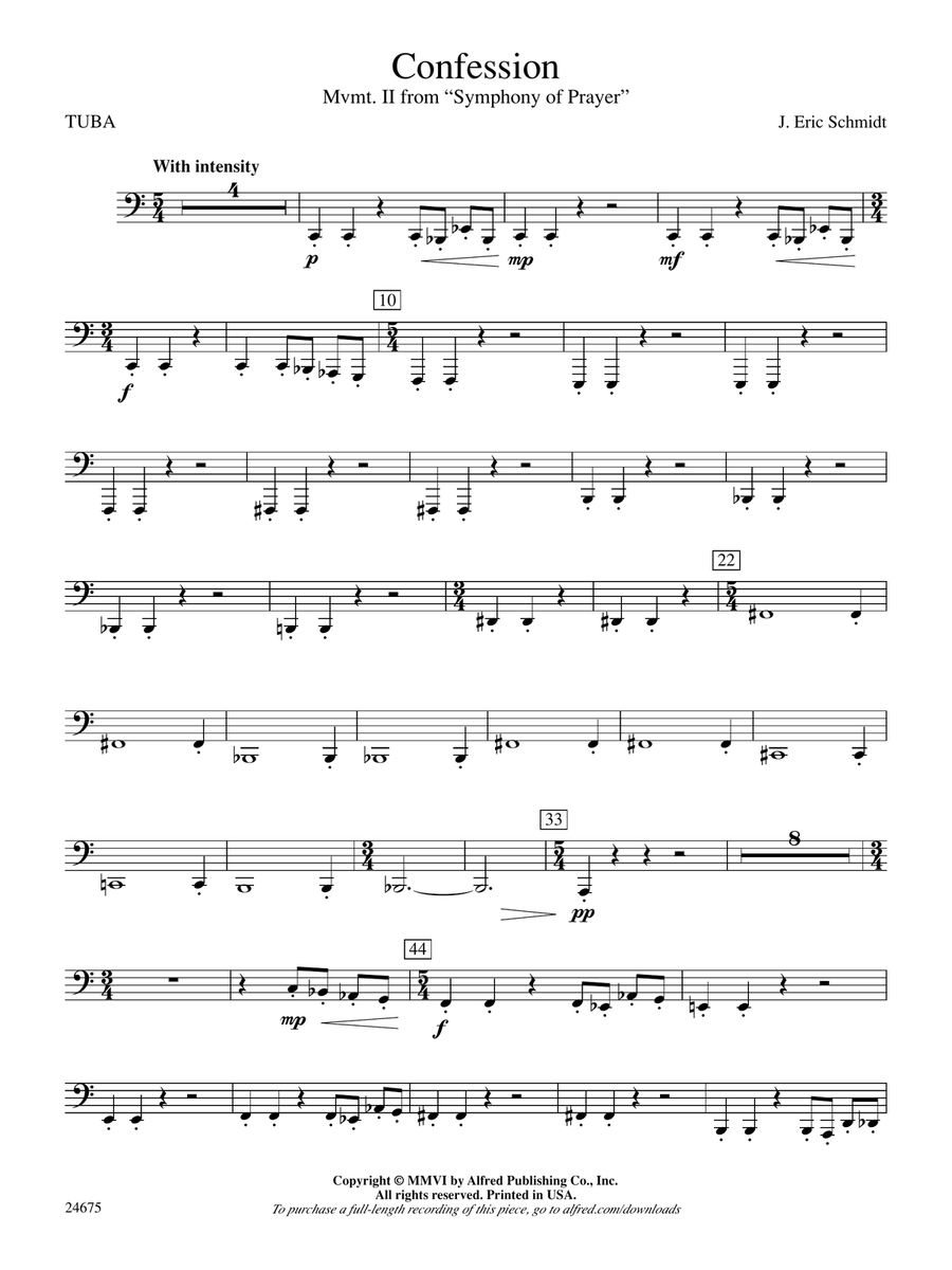 Confession (Movement 2 of Symphony of Prayer): Tuba