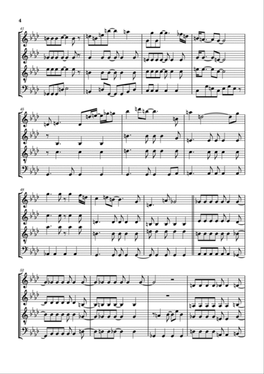 So Long, Frank Lloyd Wright Woodwind Quartet scores gallery preview page 5