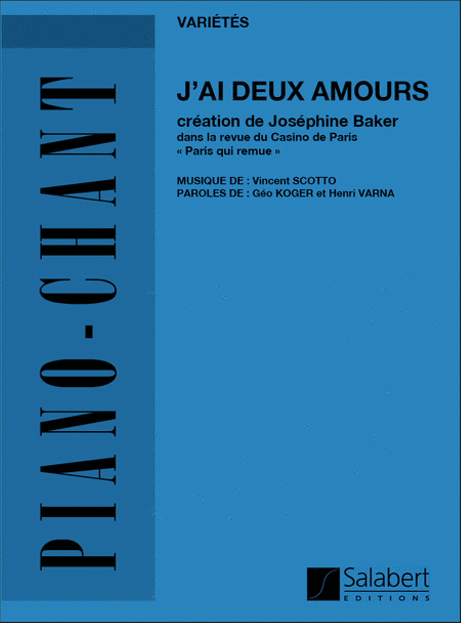 J'Ai Deux Amours Voice Solo scores gallery preview page 1