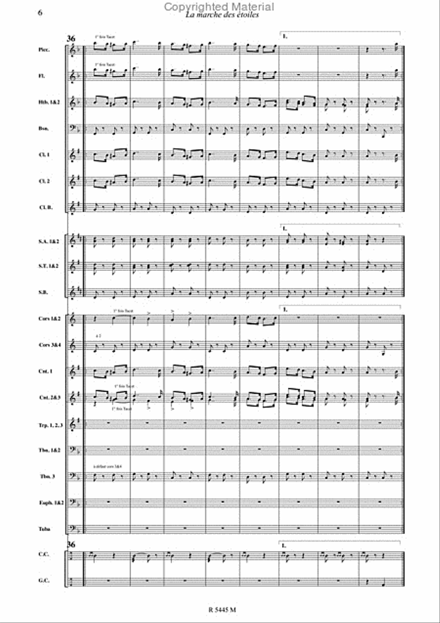 La marche des etoiles Concert Band scores gallery preview page 7