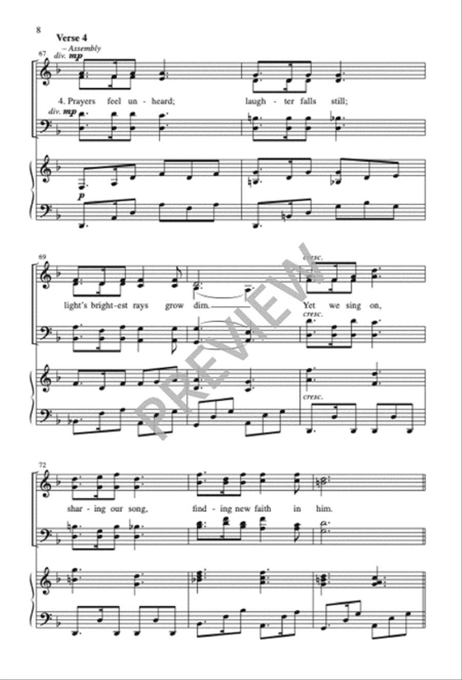 Sing Now a Song of a Child Who Was Born 4-Part scores gallery preview page 9