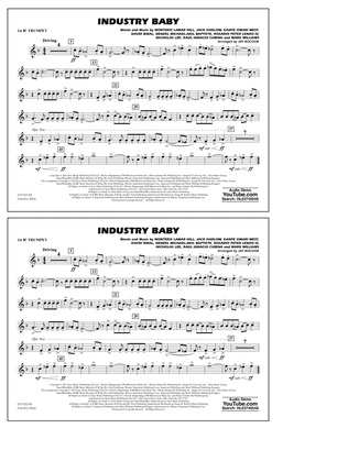 Book cover for Industry Baby (arr. Jay Bocook) - 1st Bb Trumpet