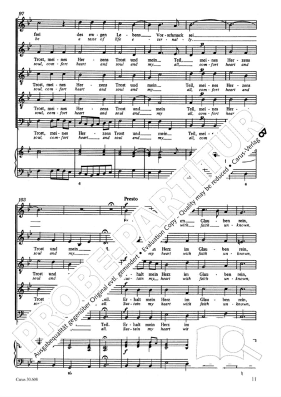 Lord, if I have thee only (Herr, wenn ich nur dich habe) SATTB scores gallery preview page 12