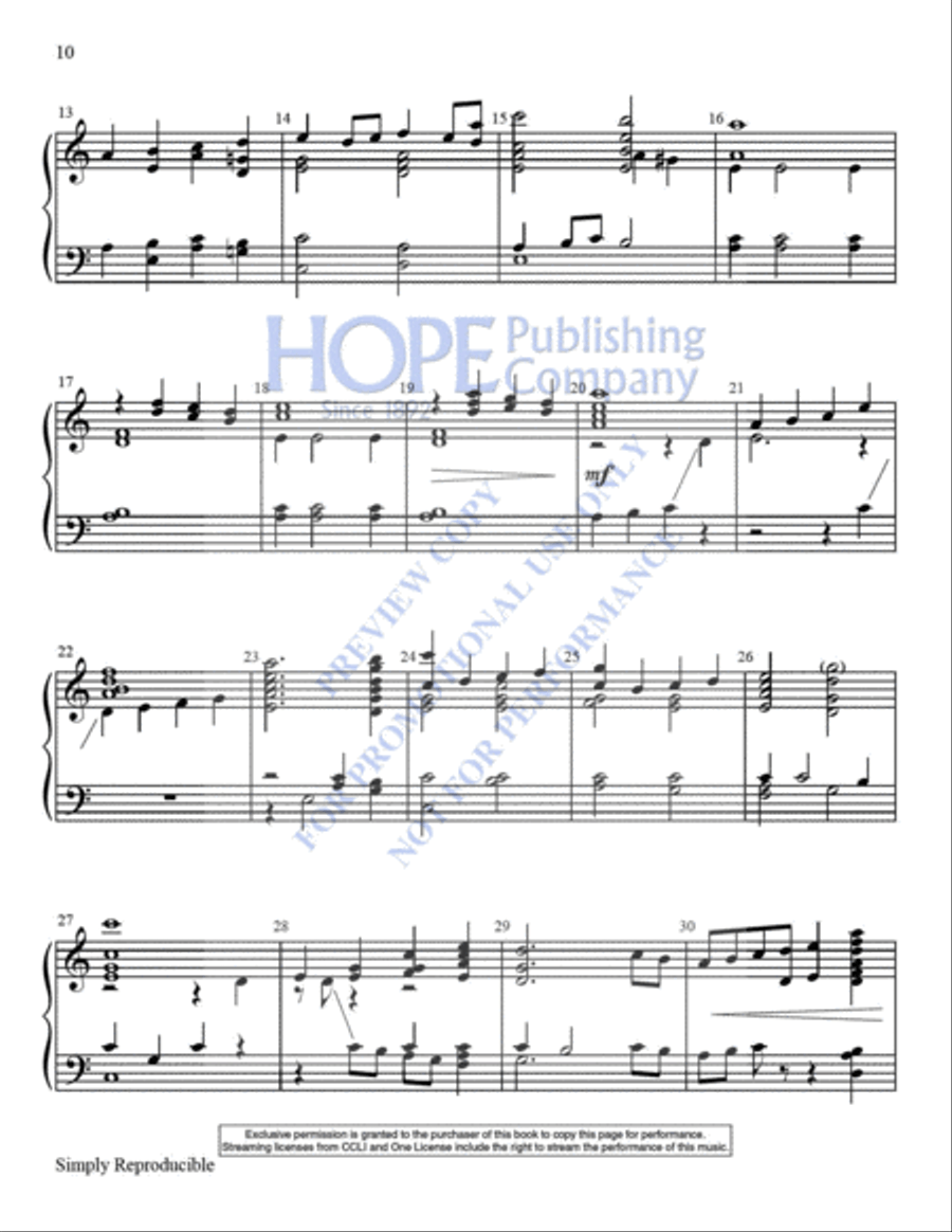 Simply Reproducible Hymns Handbell Choir scores gallery preview page 13