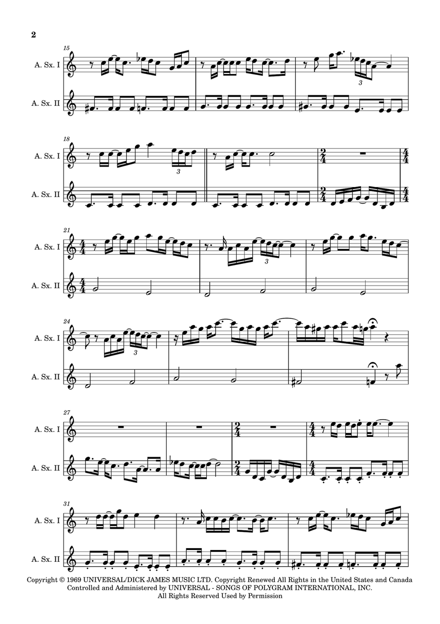 Your Song Woodwind Duet scores gallery preview page 2