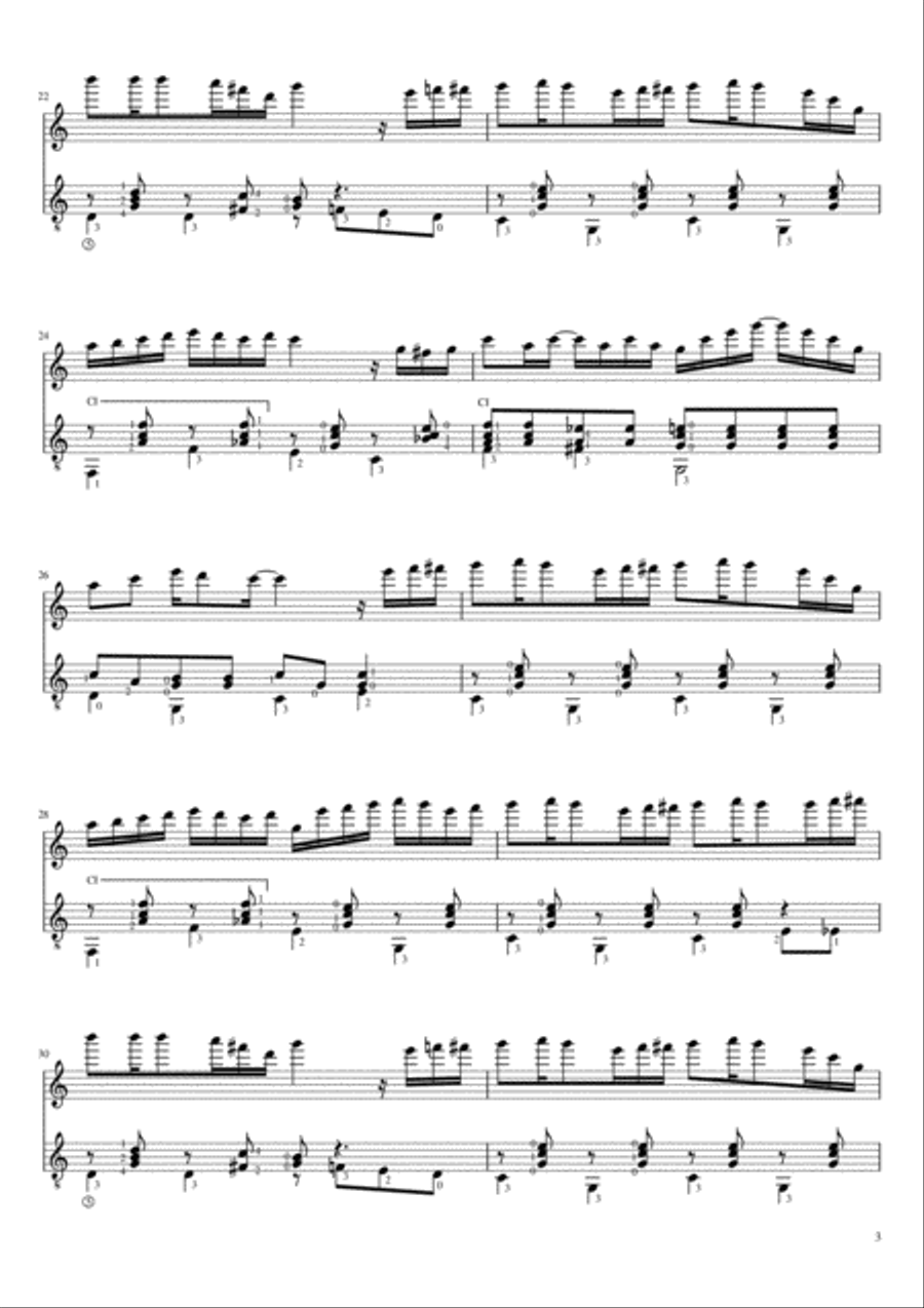 The Entertainer for Flute / Violin and Guitar - Chamber Music Small Ensemble scores gallery preview page 4