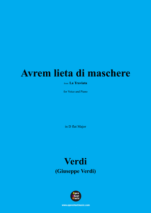 Verdi-Avrem lieta di maschere(Finale II),Act 2 No.11,in D flat Major