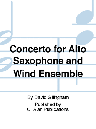 Book cover for Concerto for Alto Saxophone and Wind Ensemble