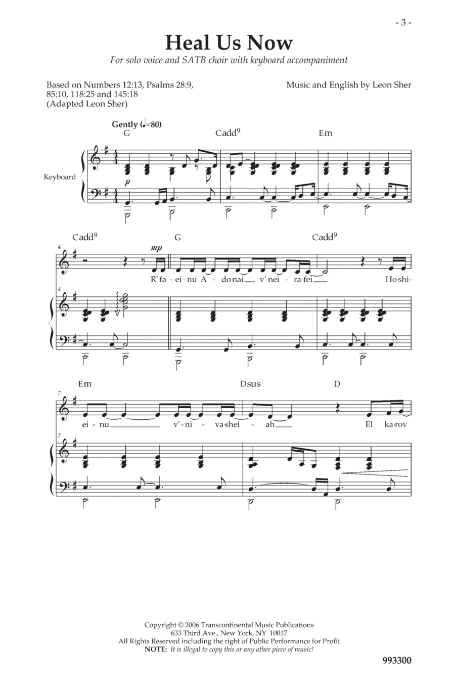 Heal Us Now Heal Us Now 4-Part scores gallery preview page 1