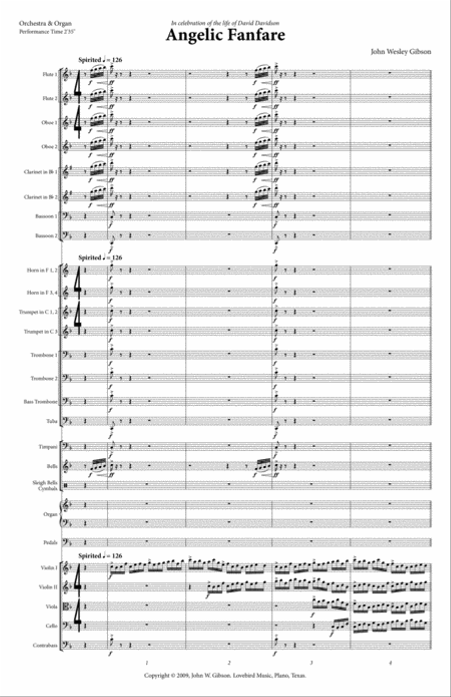Angelic Fanfare Full Orchestra scores gallery preview page 2