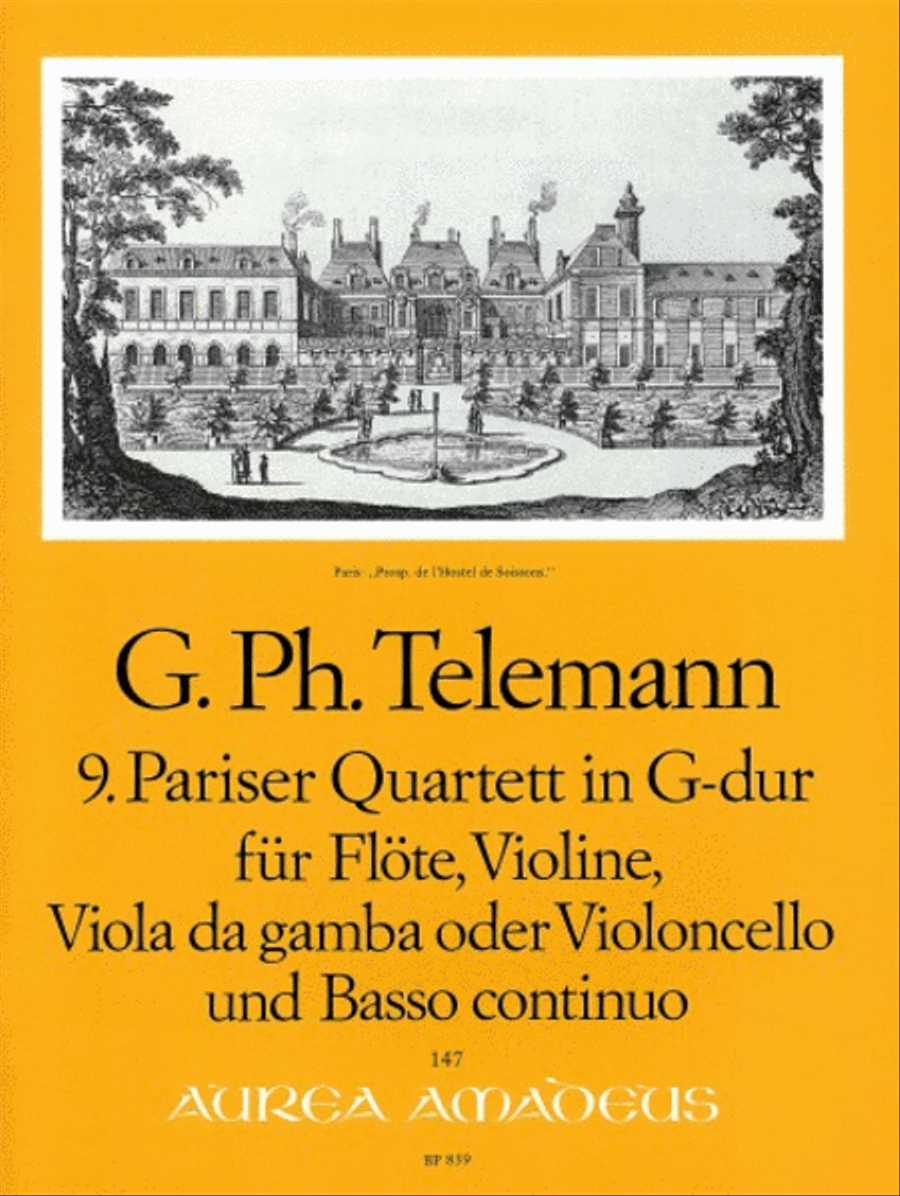 9th Paris Quartet G major TWV 43:G4 Flute scores gallery preview page 1