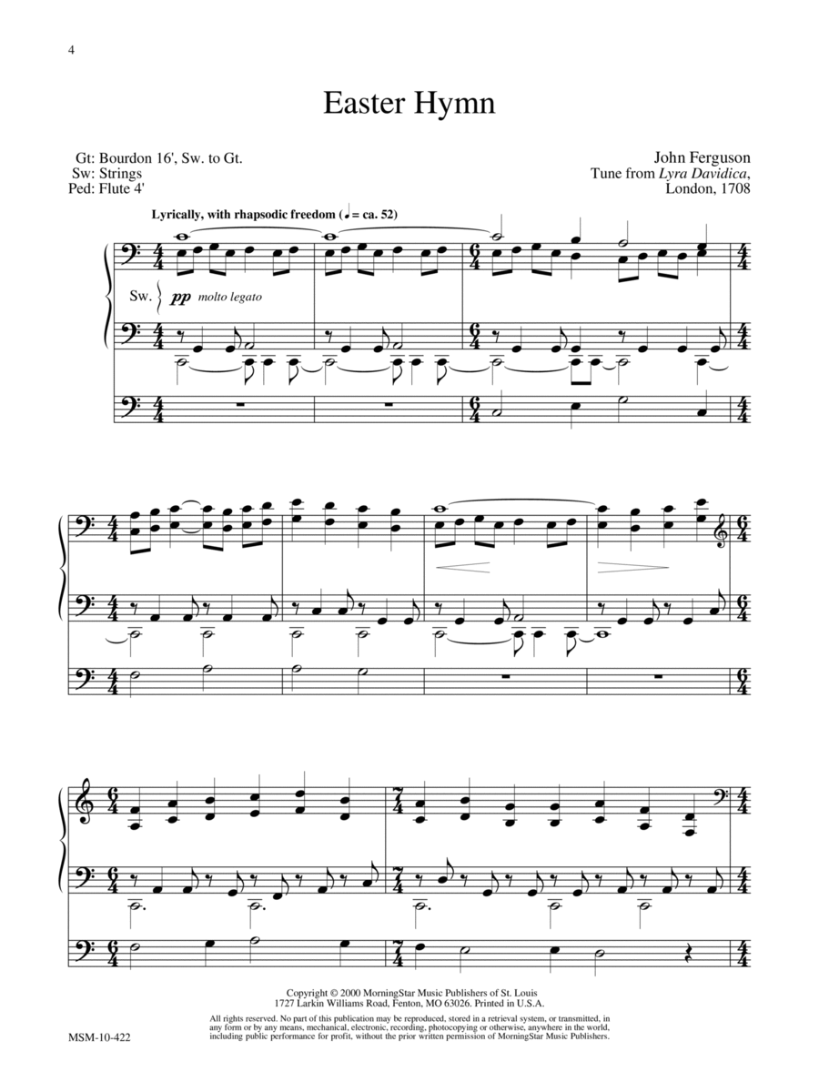 In Quiet Joy Organ scores gallery preview page 1