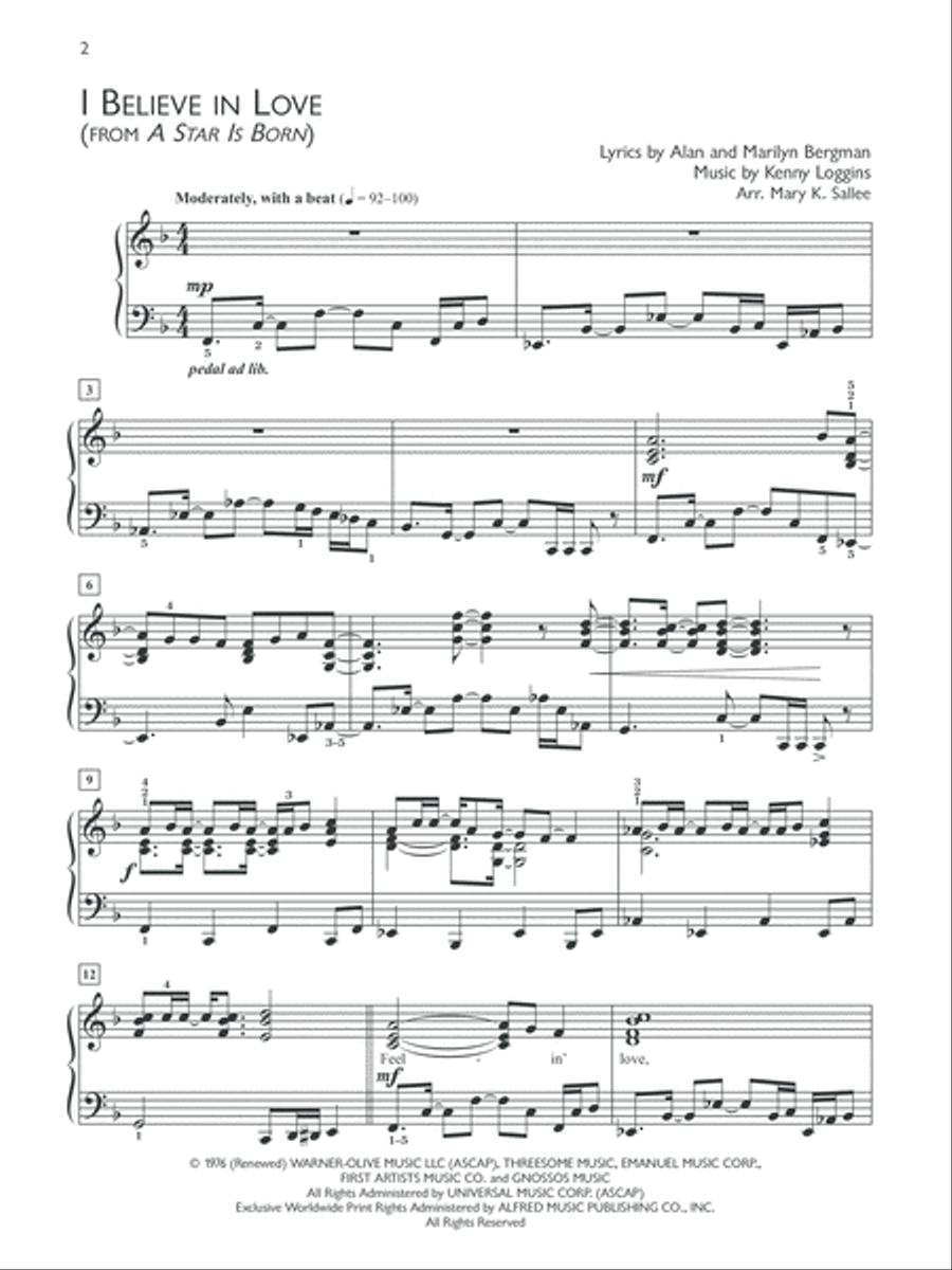 Popular Performer -- Great Standards and Love Songs Piano Solo scores gallery preview page 2