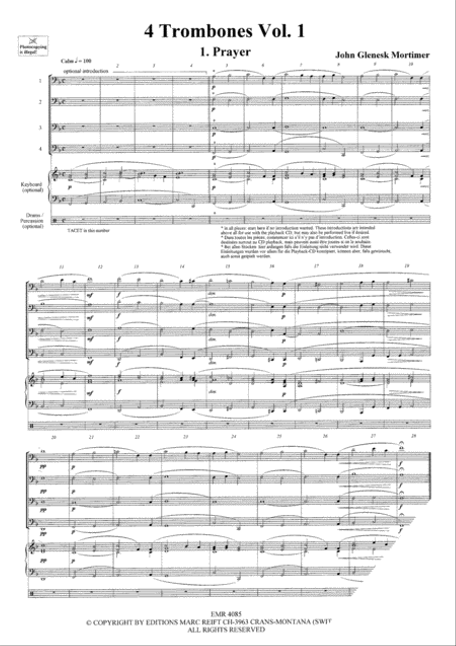Quartets Volume 1 Trombone Quartet scores gallery preview page 3
