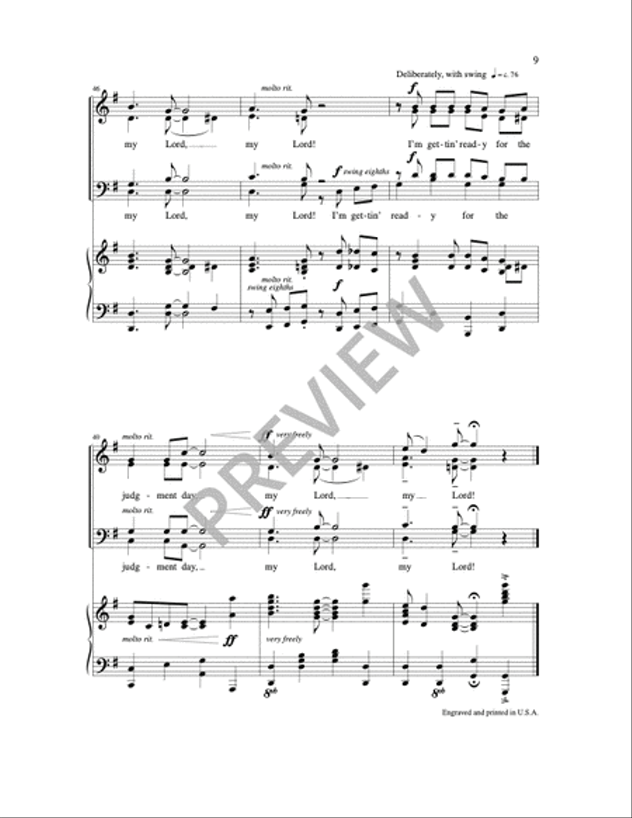 I'm Gonna Ride the Chariot 4-Part scores gallery preview page 13