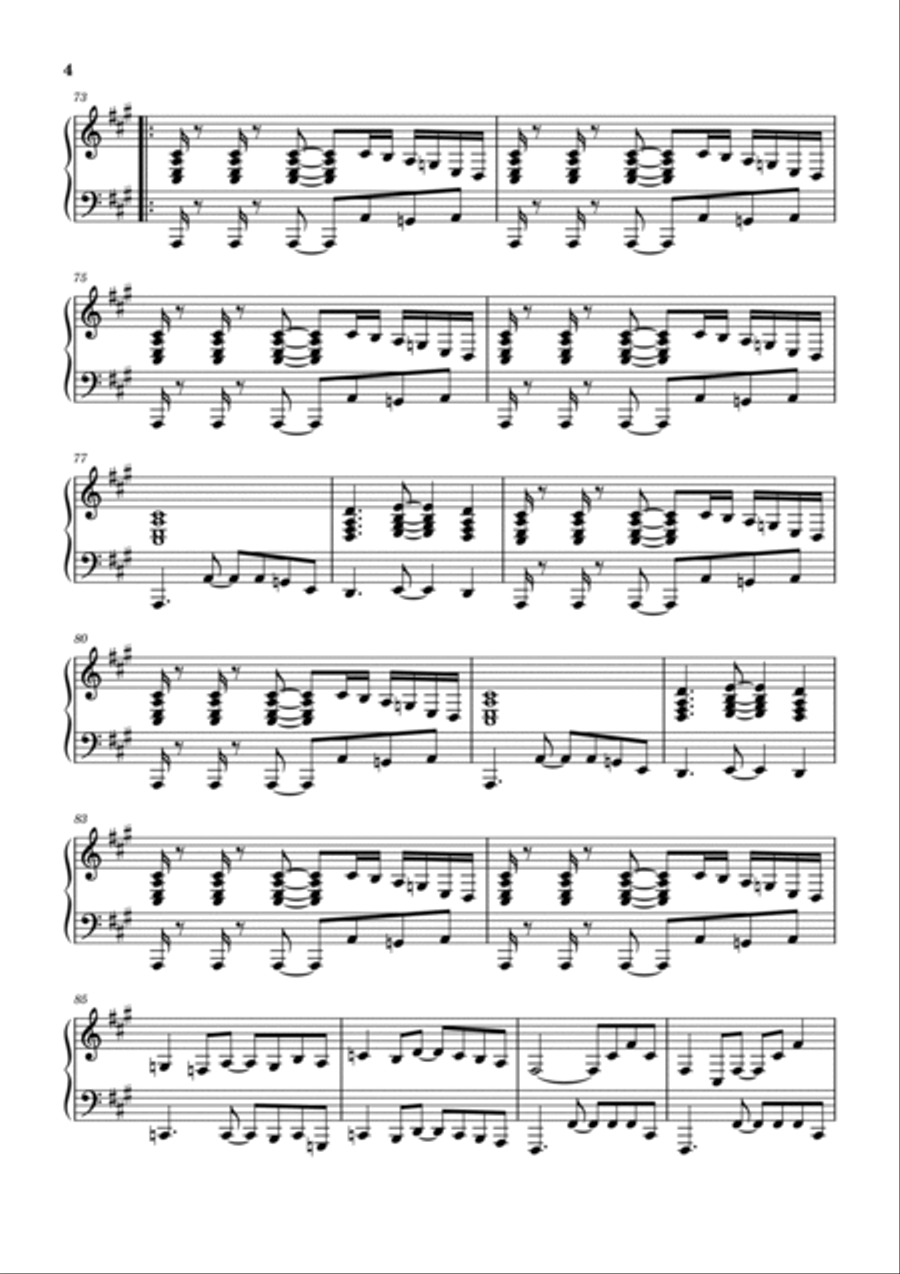 La Villa Strangiato Piano Solo scores gallery preview page 5