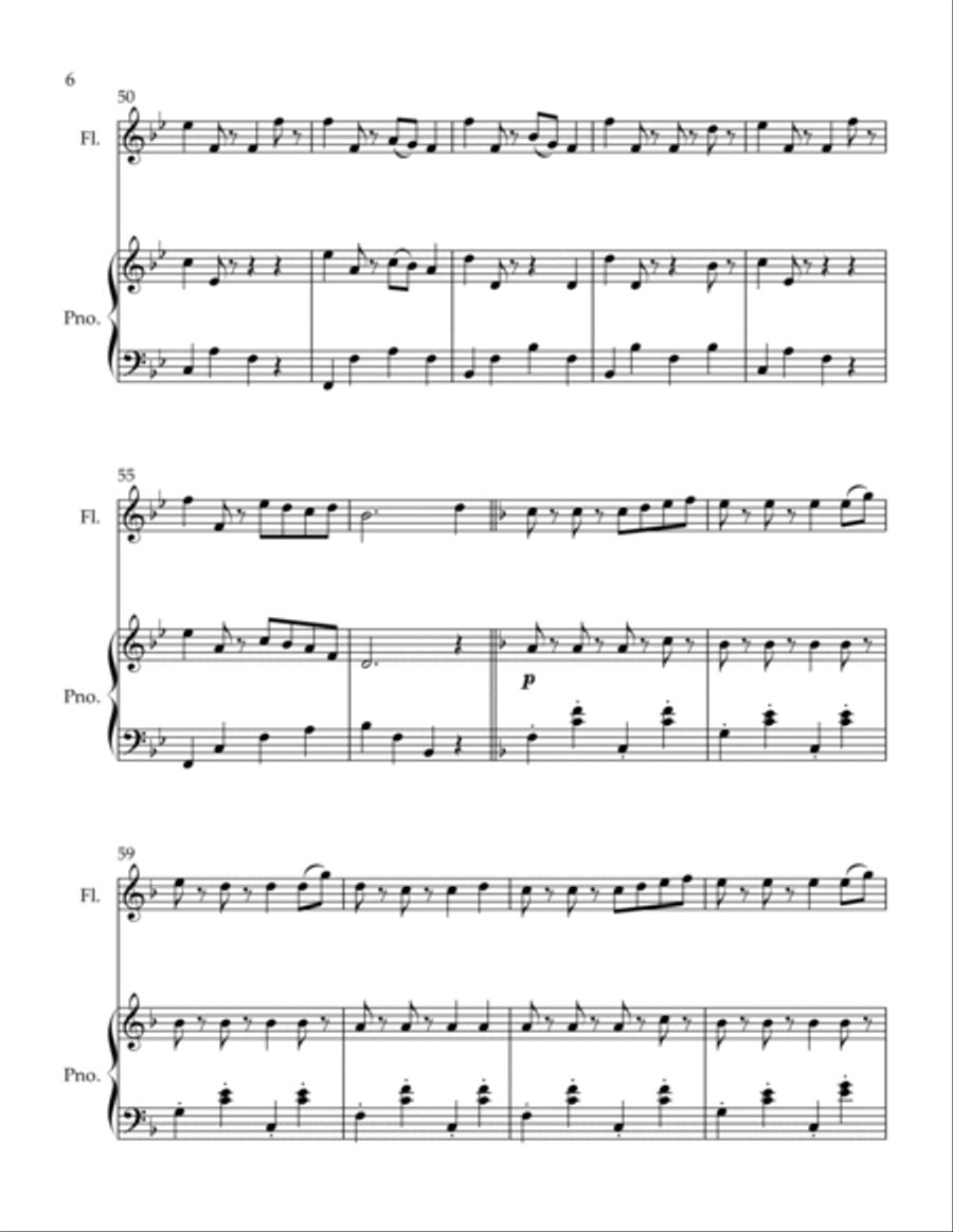 Au Revoir Au Revoir Flute Solo scores gallery preview page 6