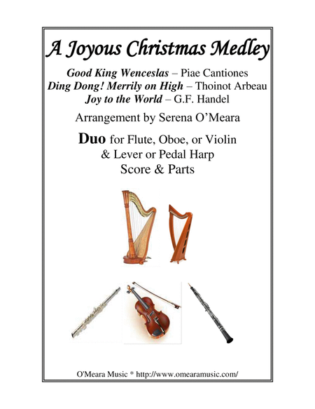 A Joyous Christmas Medley, Duo for Flute, Oboe or Violin & Harp image number null