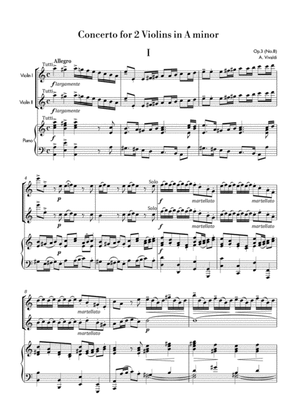 Vivaldi - Concerto for 2 Violins in A minor RV522
