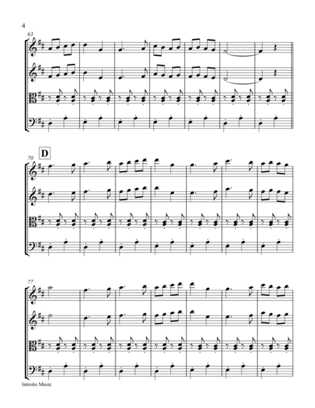 Katzachov Traditional Russian Folk Song For String Quartet (easy nd intermediate) image number null