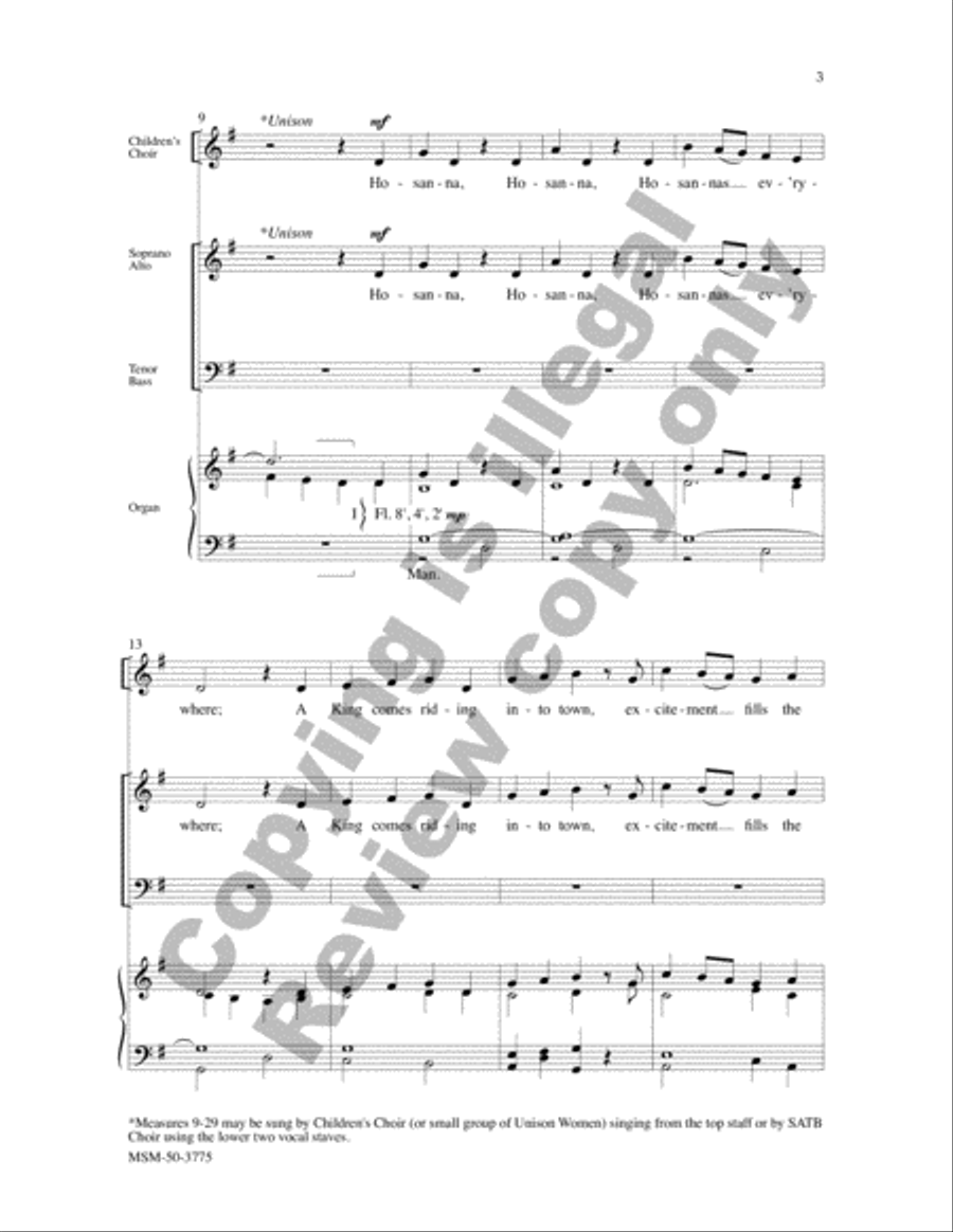 Hosannas Everywhere 4-Part scores gallery preview page 3