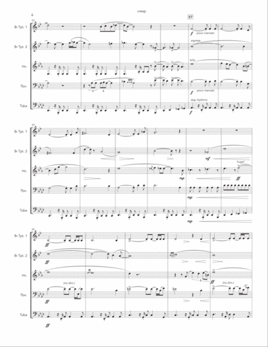 Creep Brass Ensemble scores gallery preview page 6