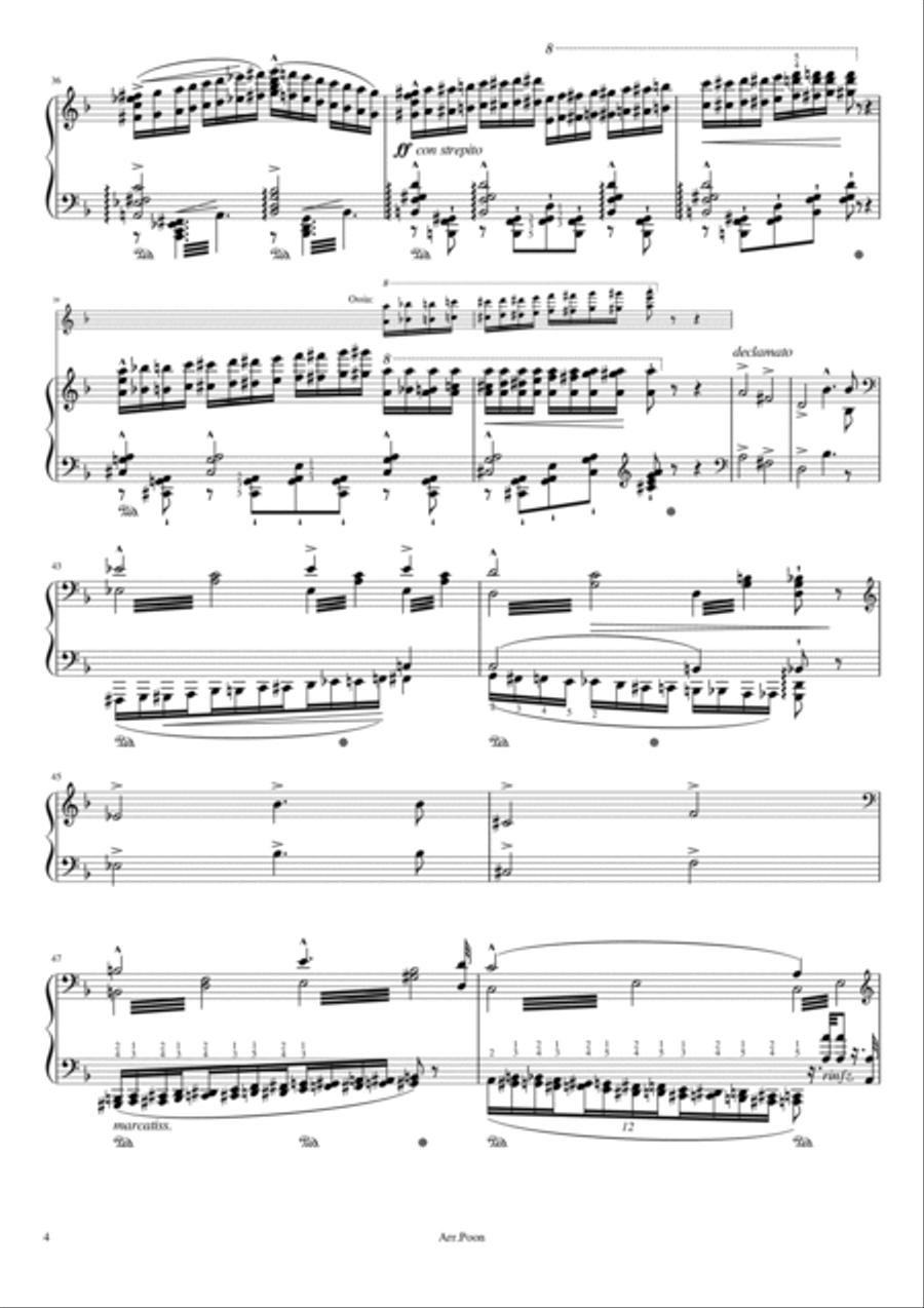 Liszt - Réminiscences de Don Juan, S.418 - For Piano Solo Original With Fingered Piano Solo scores gallery preview page 4