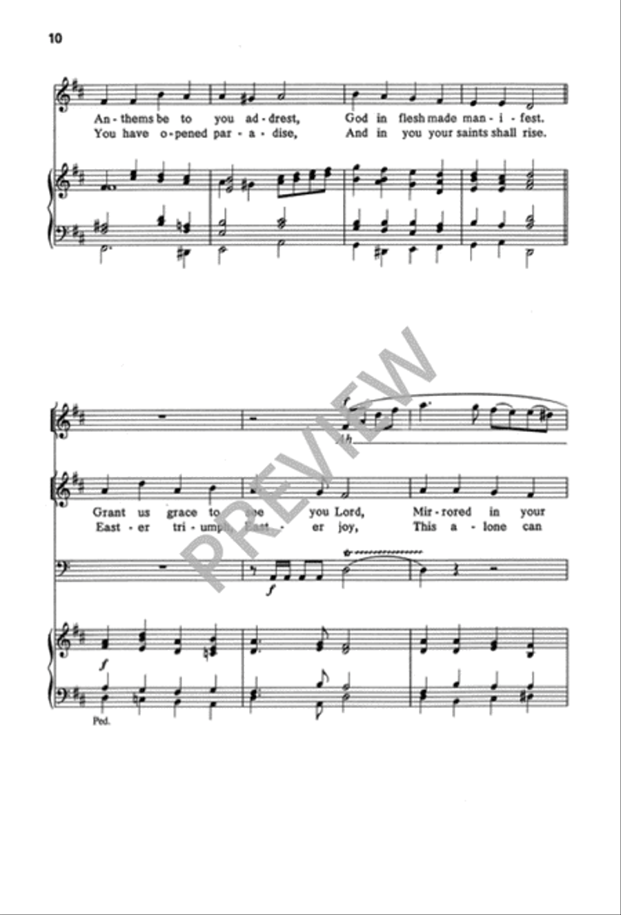 Songs of Thankfulness and Praise / At the Lamb's High Feast We Sing 4-Part scores gallery preview page 11