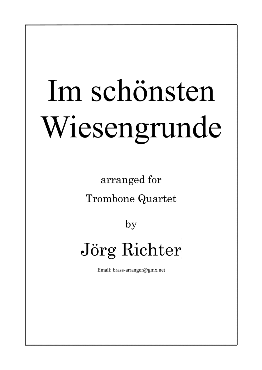 Im schönsten Wiesengrunde for Trombone Quartet Brass Quartet scores gallery preview page 1