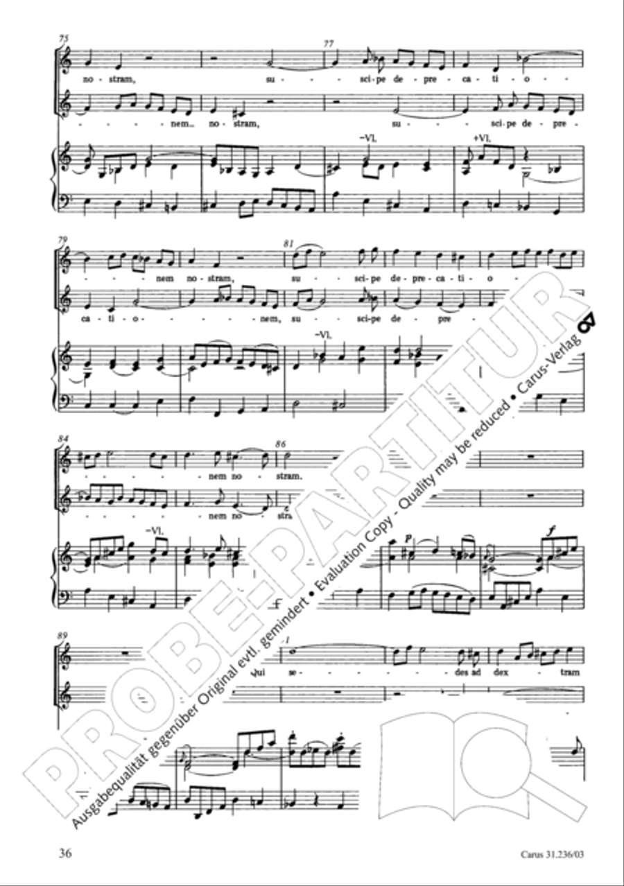 Mass in G Major 4-Part scores gallery preview page 37