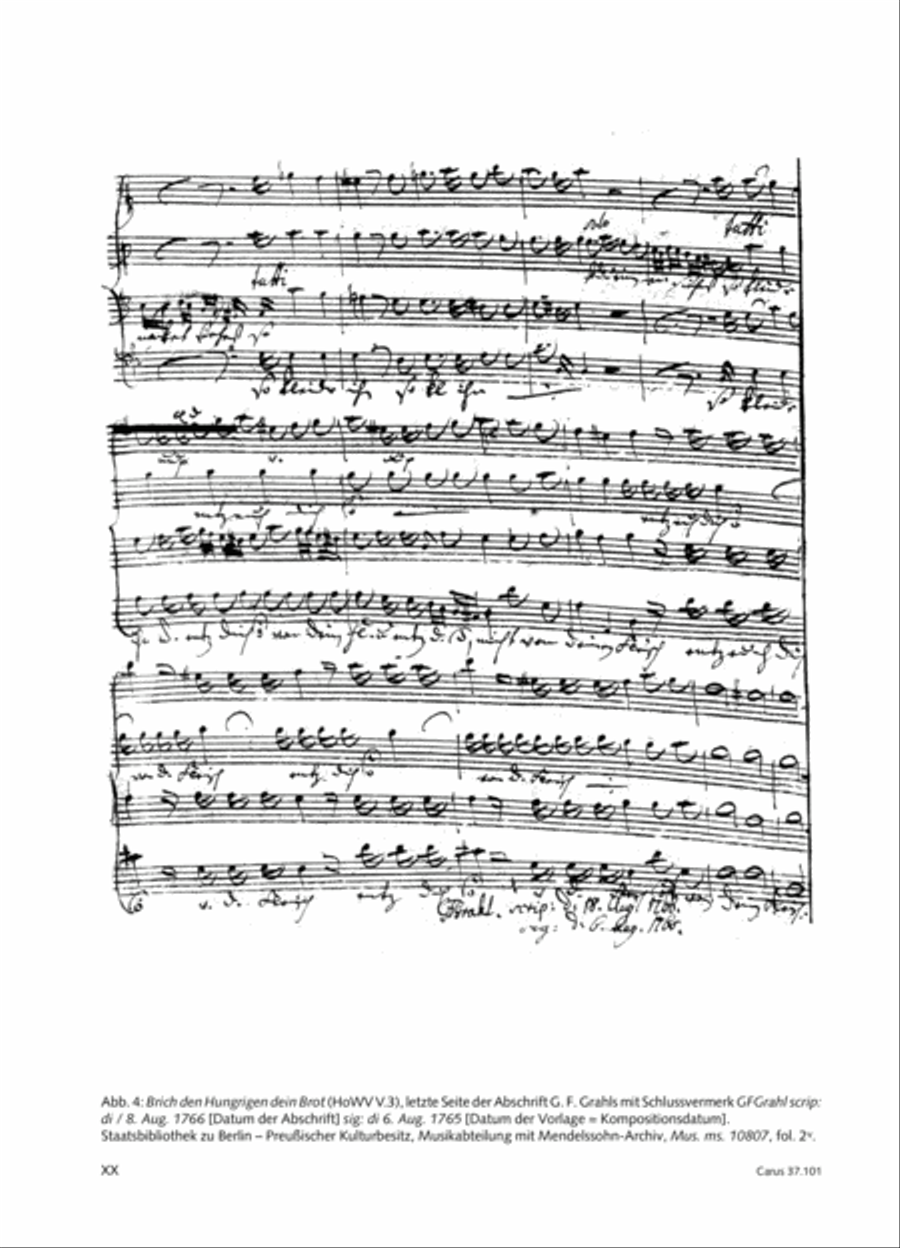 Homilius: Complete Motets. Selected Works. New Edition 2014 4-Part scores gallery preview page 19