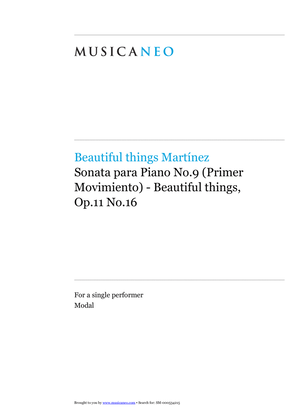 Sonata para Piano No.9 (Primer Movimiento)-Beautiful things Op.11 No.16