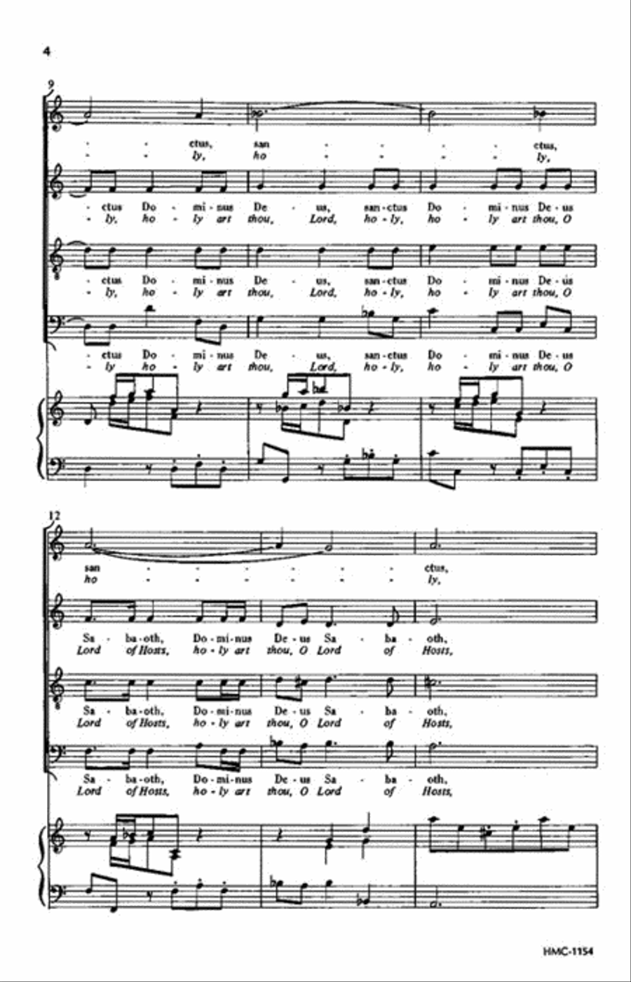 Sanctus No. III 4-Part scores gallery preview page 3