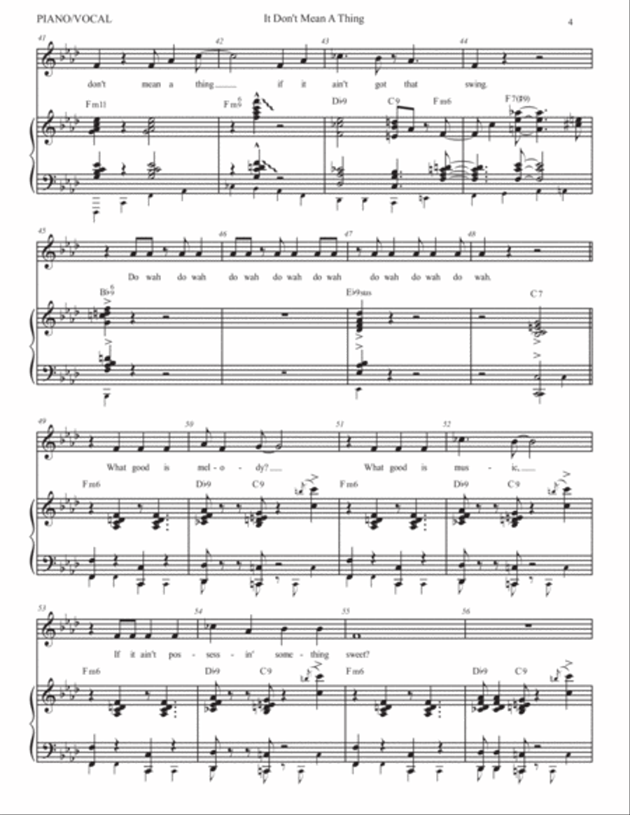 It Don't Mean A Thing (If It Ain't Got That Swing) Small Ensemble scores gallery preview page 5