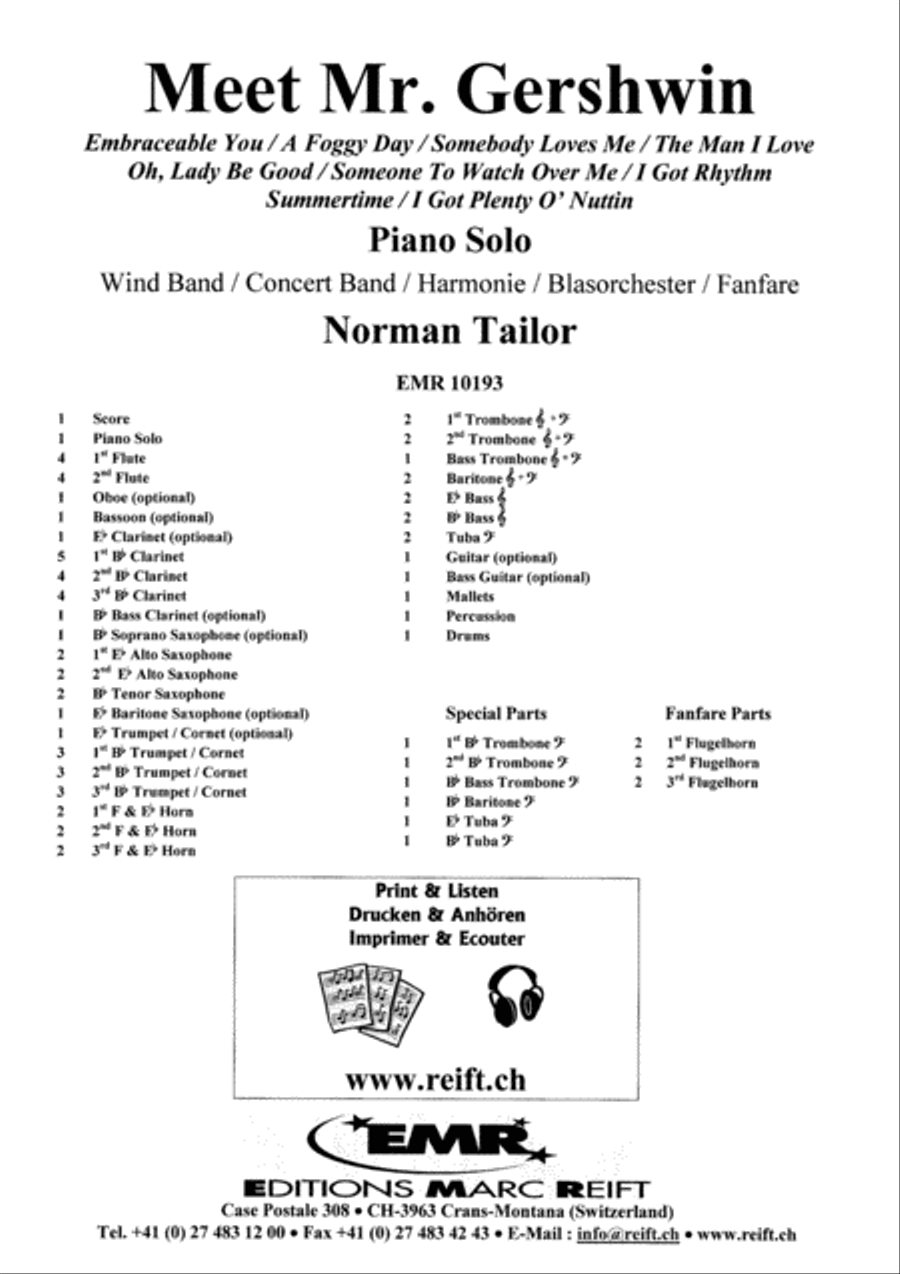 Meet Mr. Gershwin Concert Band scores gallery preview page 2