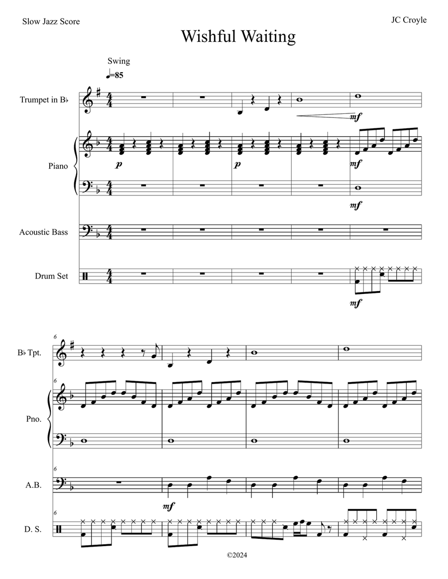 Wishful Waiting Wishful Waiting Jazz Ensemble scores gallery preview page 3