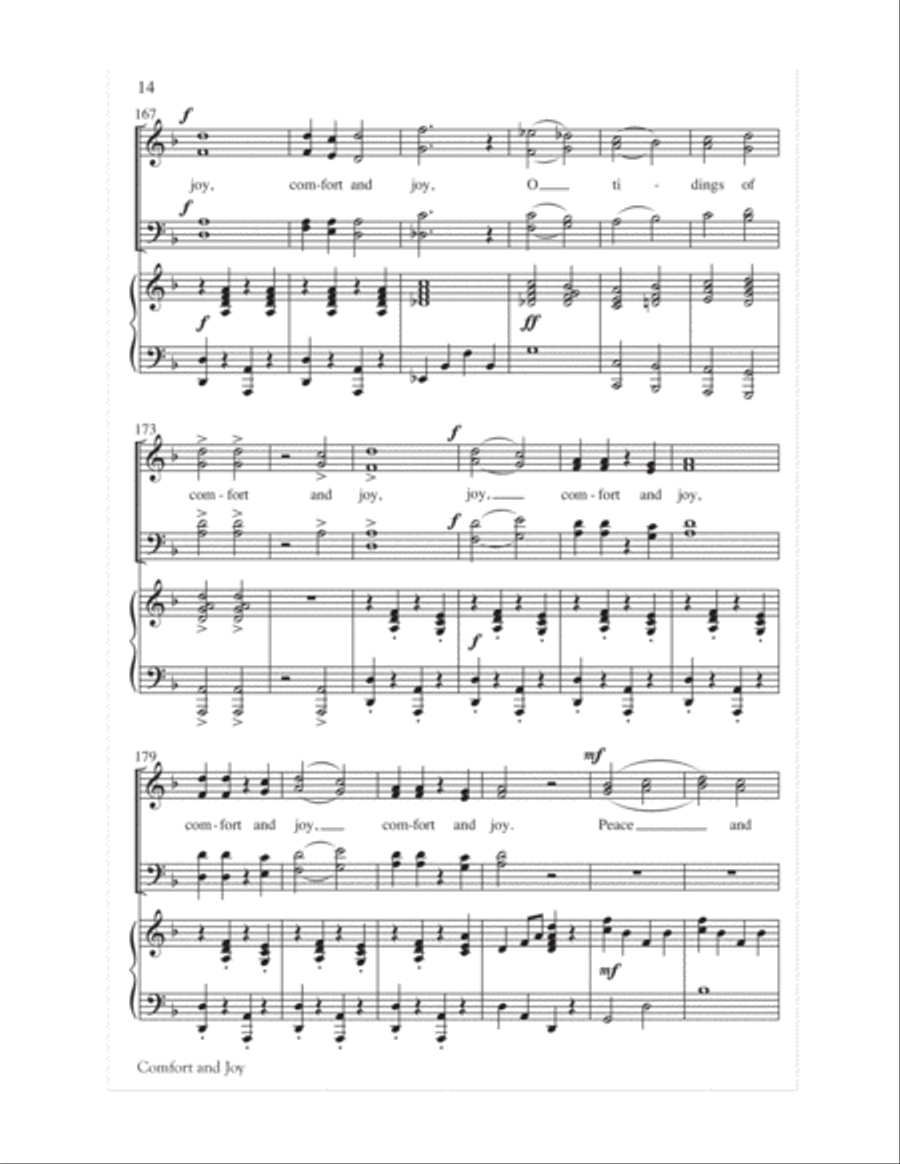 Comfort and Joy 4-Part scores gallery preview page 15