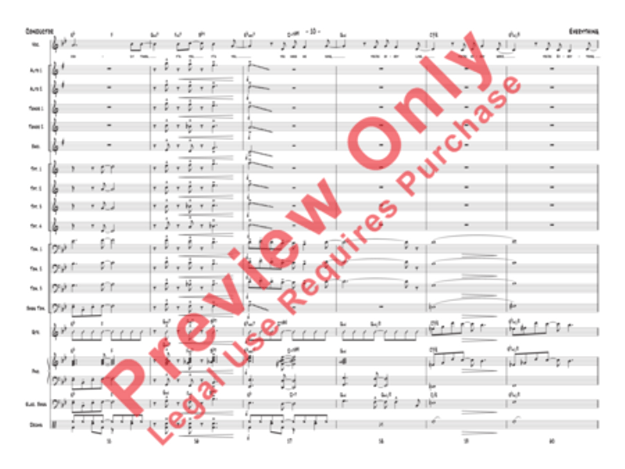 Everything (score only) Jazz Ensemble scores gallery preview page 13
