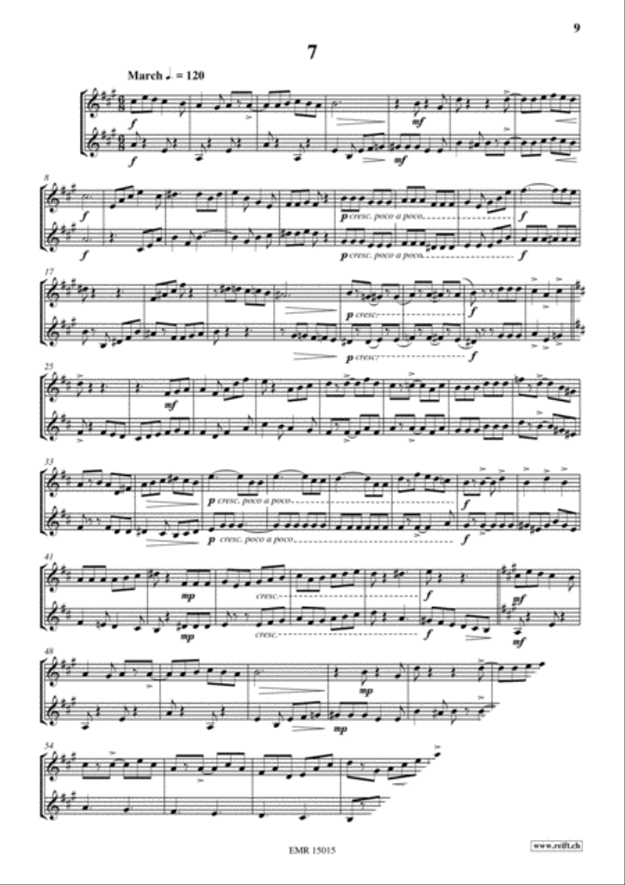 12 Duets for Eb Horns Brass Duet scores gallery preview page 9