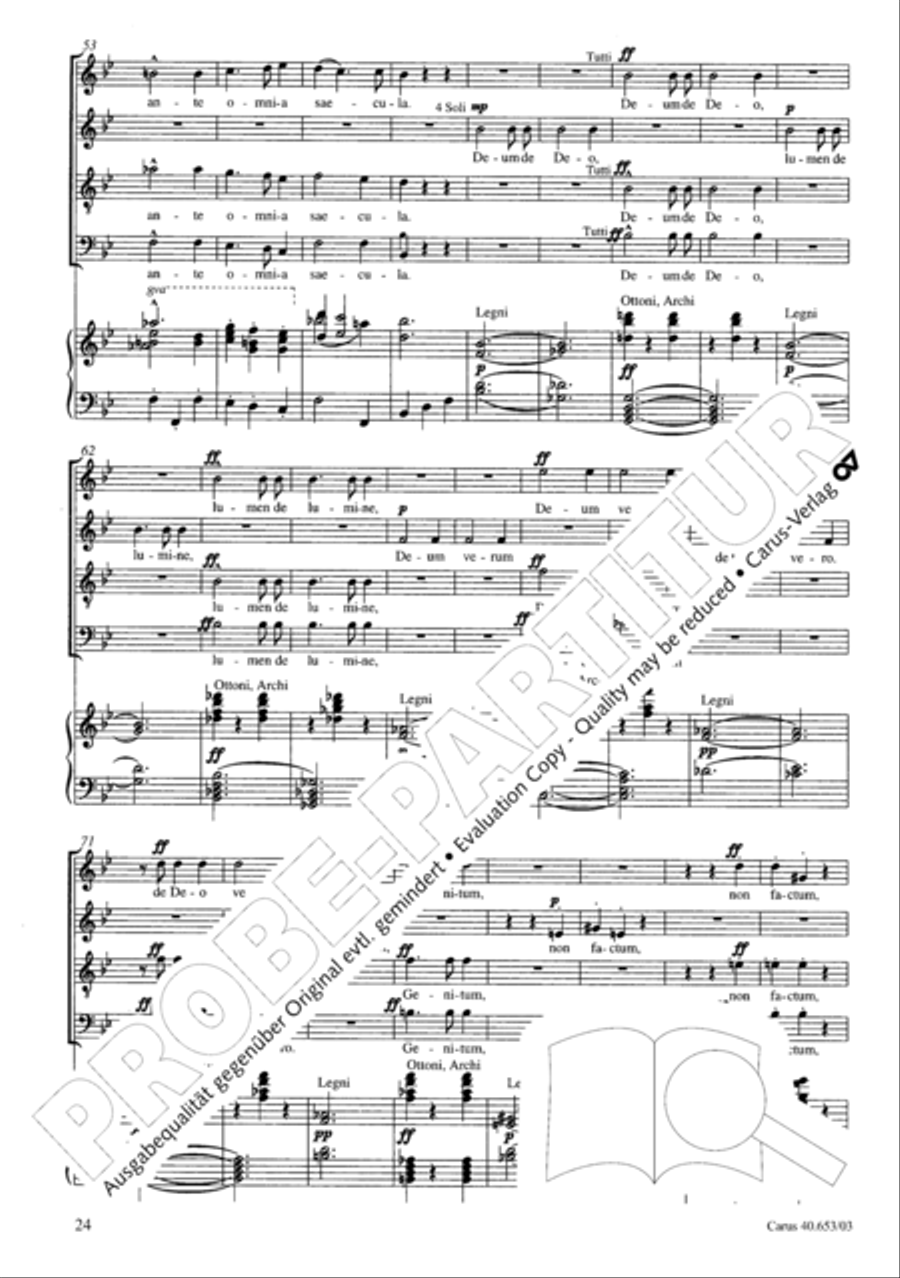 Mass in D Major (Missa in D) 4-Part scores gallery preview page 25