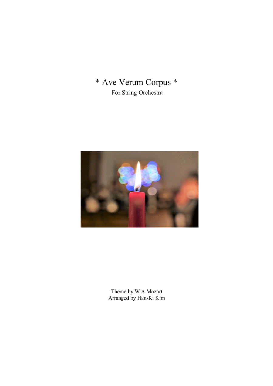 Ave Verum Corpus - For String Orchestra String Orchestra scores gallery preview page 1