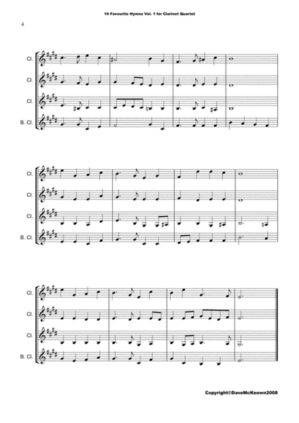 16 Favourite ﻿Hymns for Clarinet Quartet (Vol 1.) image number null