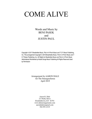 Book cover for Come Alive