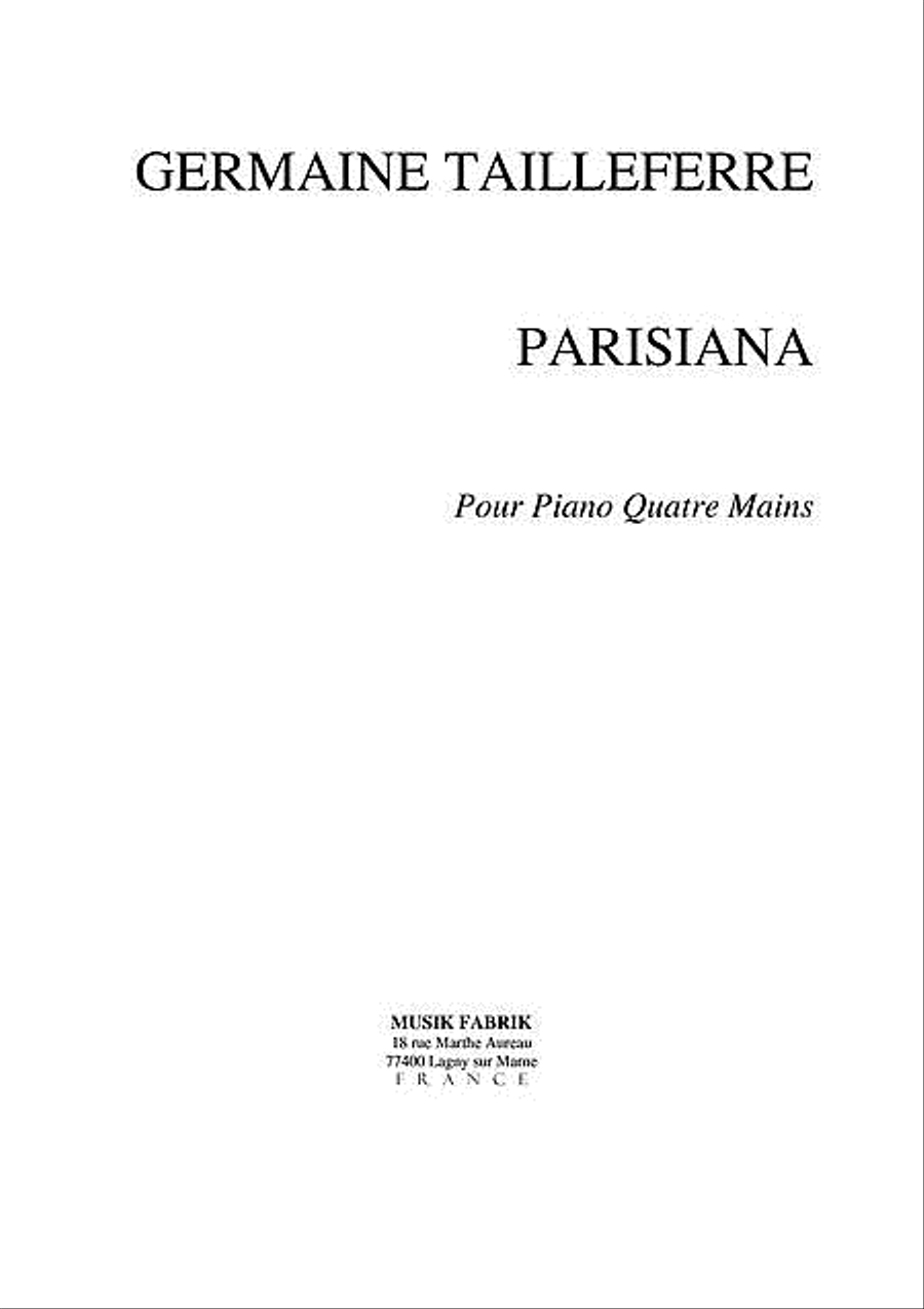 Suite du Ballet Parisiana Piano Duet scores gallery preview page 1