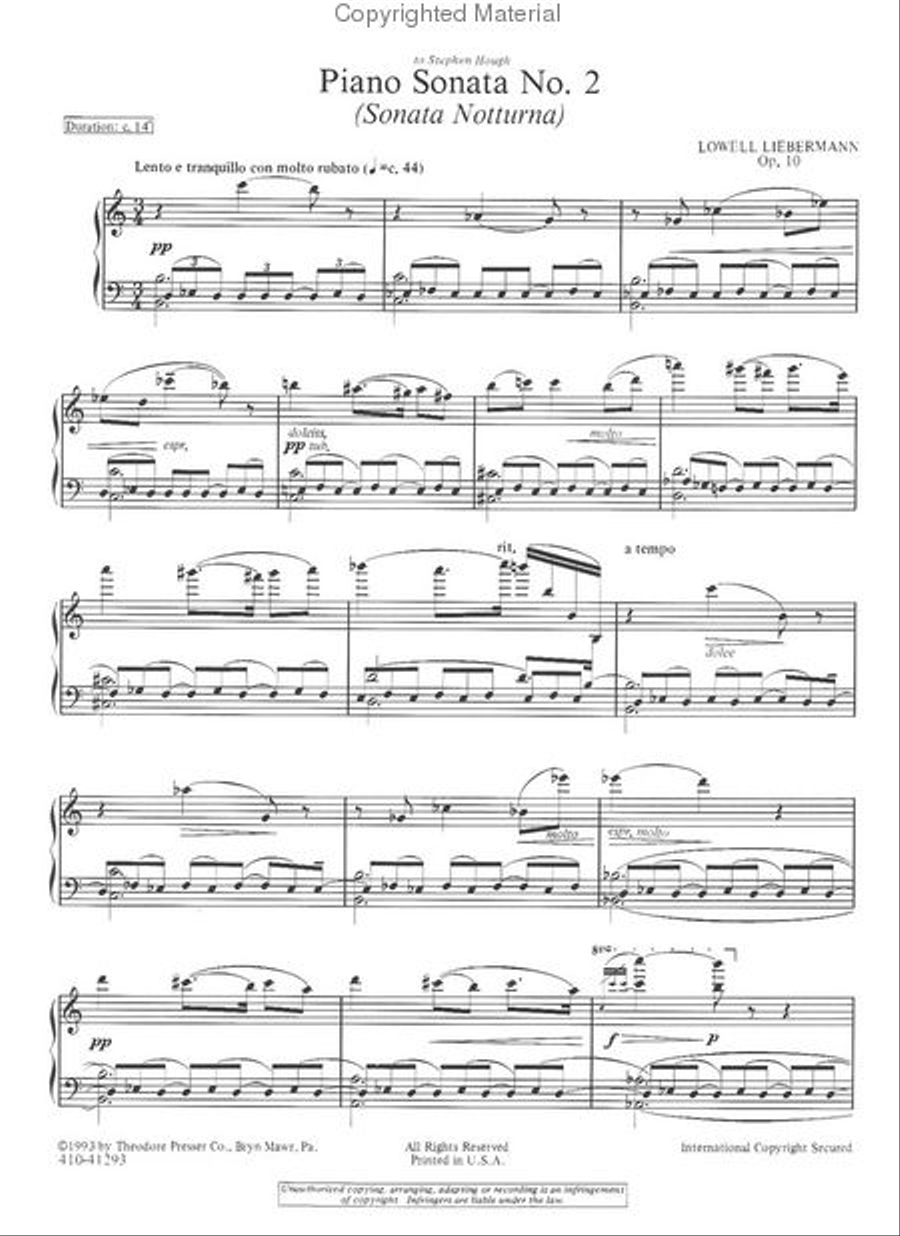 Piano Sonata No. 2 Chamber Music scores gallery preview page 2